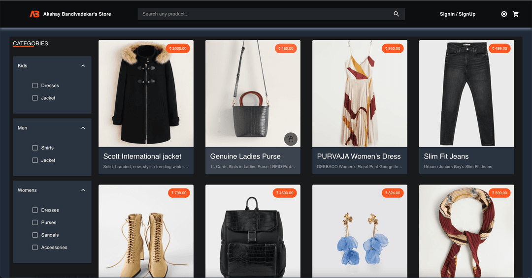 Akshay Bandivadekar's Store