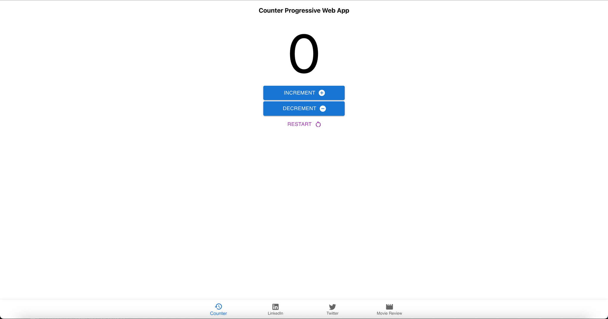 Counter Progressive Web App