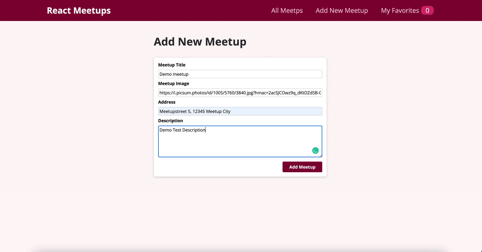 Create Meetup