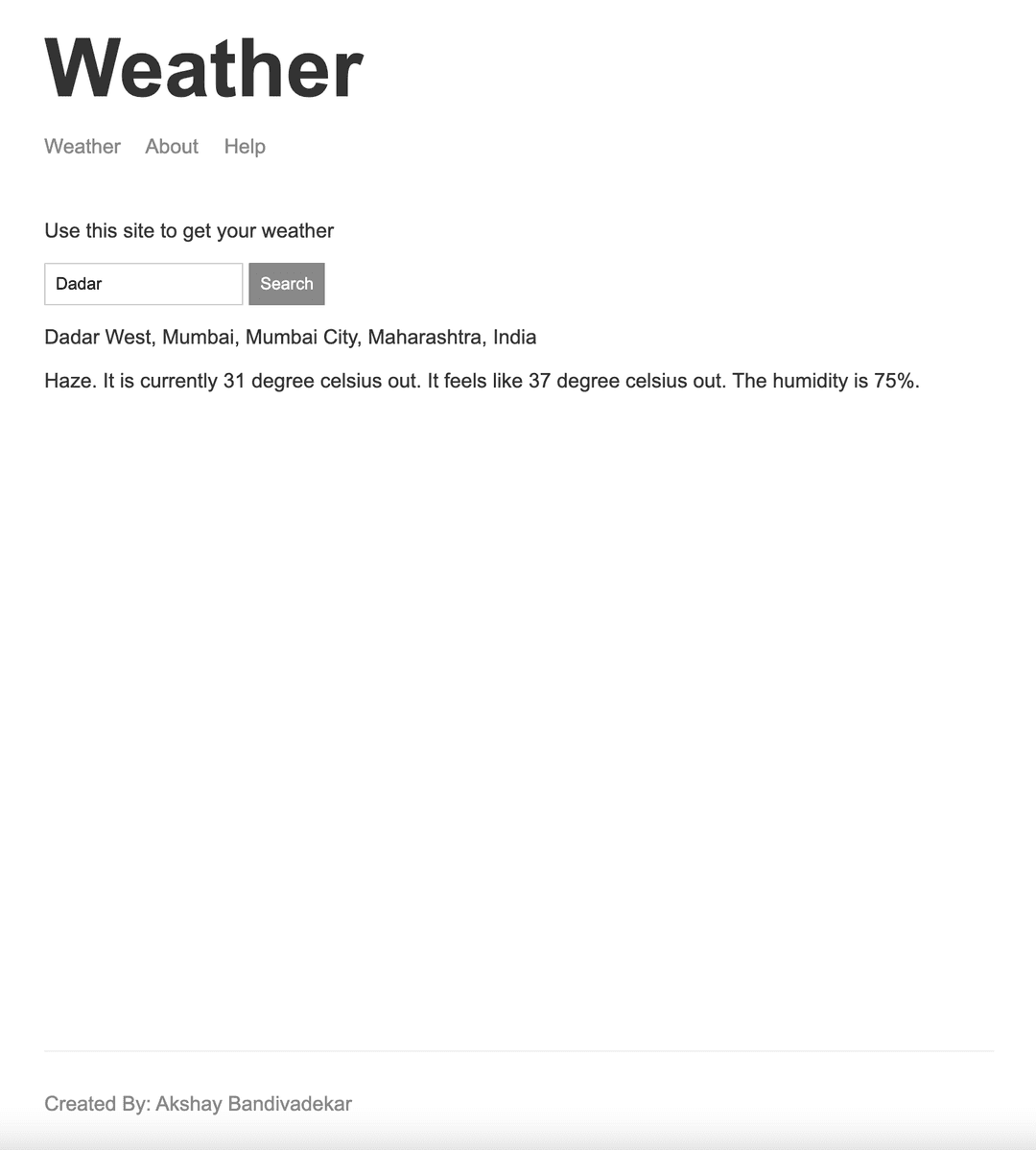 Weather Application